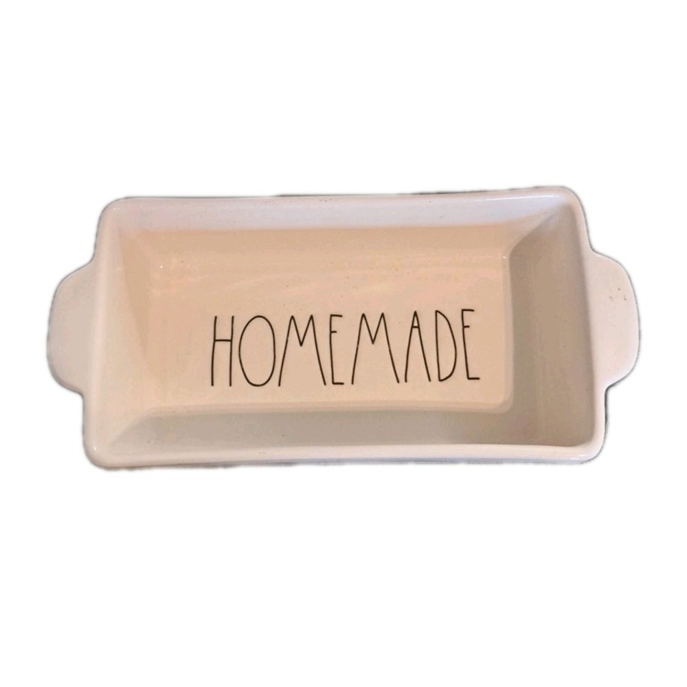 Rae Dunn HOMEMADE Ceramic Baking Dish Loaf Pan Large Letter Farmhouse by Magenta